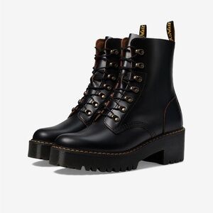 Dr. Martens Black Platform Combat Boots